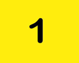 Yellow background with number 1 representing new healthy cooking oil