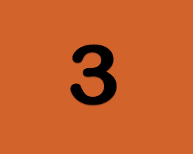 Dark orange background with number 3 representing used oil that needs to be replaced soon
